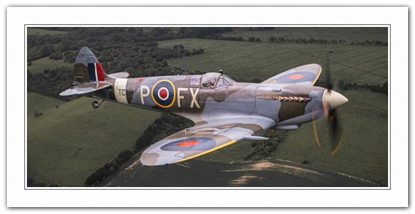 St. George Spitfire TD314 over Kent UK